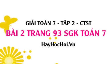 Giải bài 1 trang 93 Toán 7 tập 2 SGK Chân trời sáng tạo